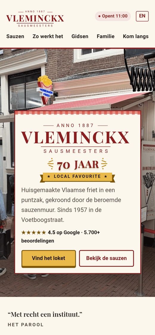 Vleminckx de Sausmeester, mobiel
